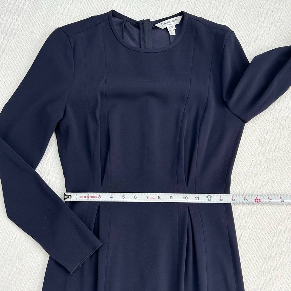 LK Bennett London Jessica Dress Sloane Blue (Navy) Size 2 - Picture 14 of 16